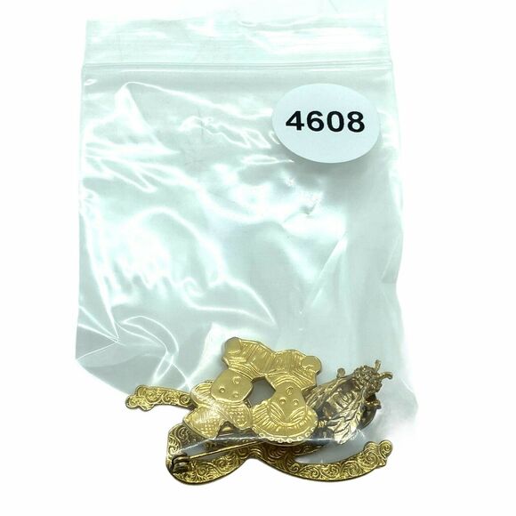 Vintage Gold Tone C-Clasp Assorted Pin Set Of 3 - Picture 7 of 8